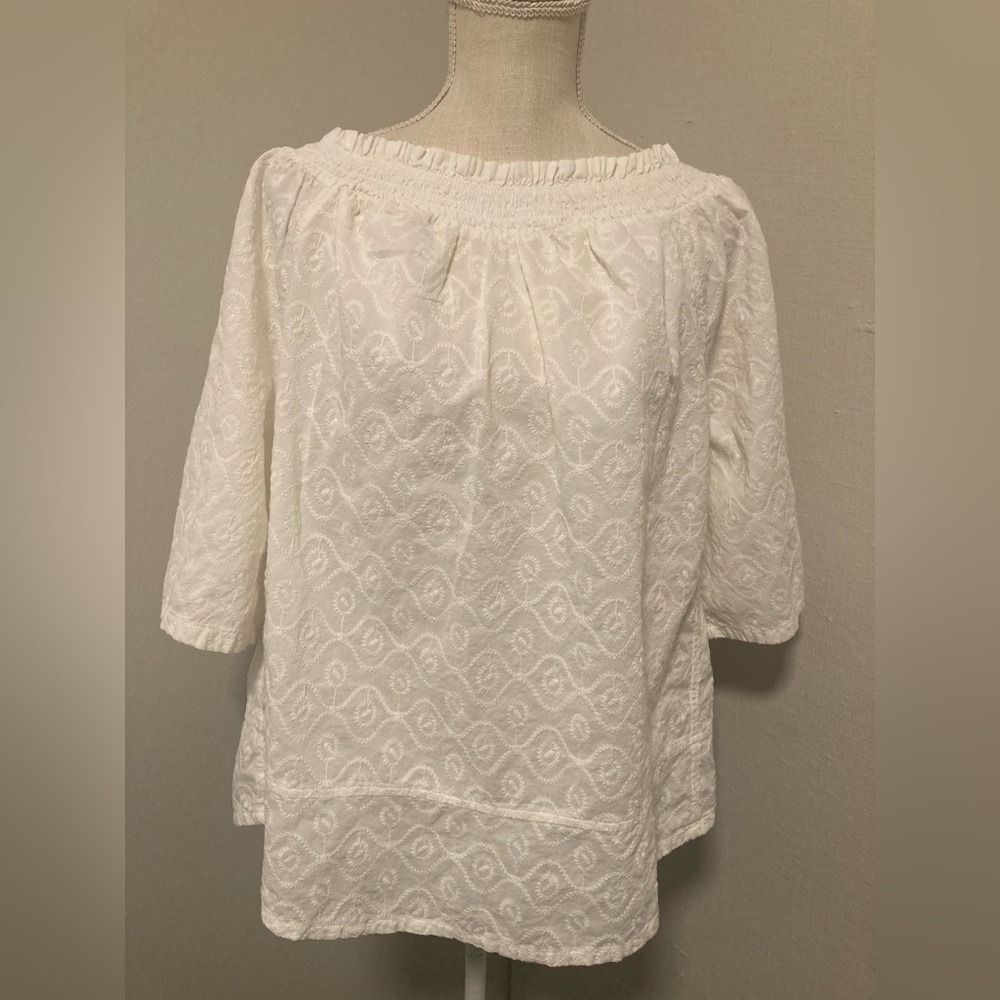 Indigo White  Blouse